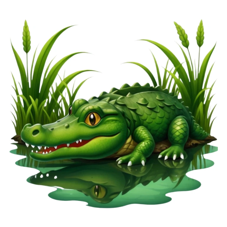Alligator swimming in a swamp sticker