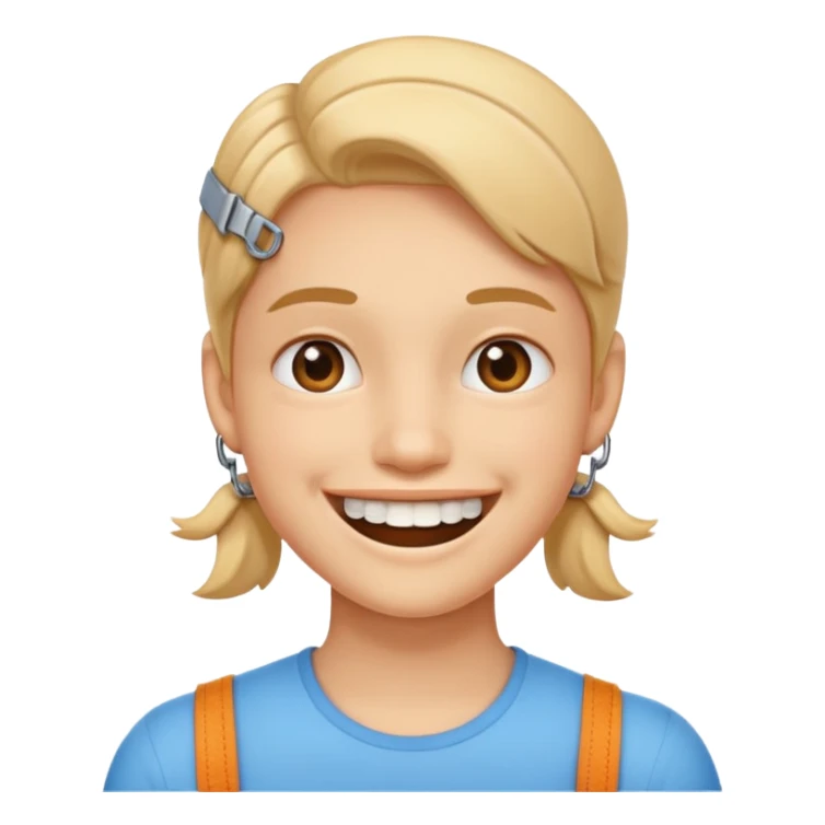 Emoji avec un appareil dentaire  sticker