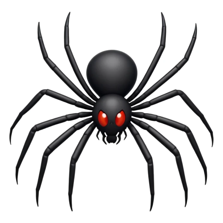 “High-resolution iOS-style spider emoji, centered on bright white background, crisp clean details” sticker
