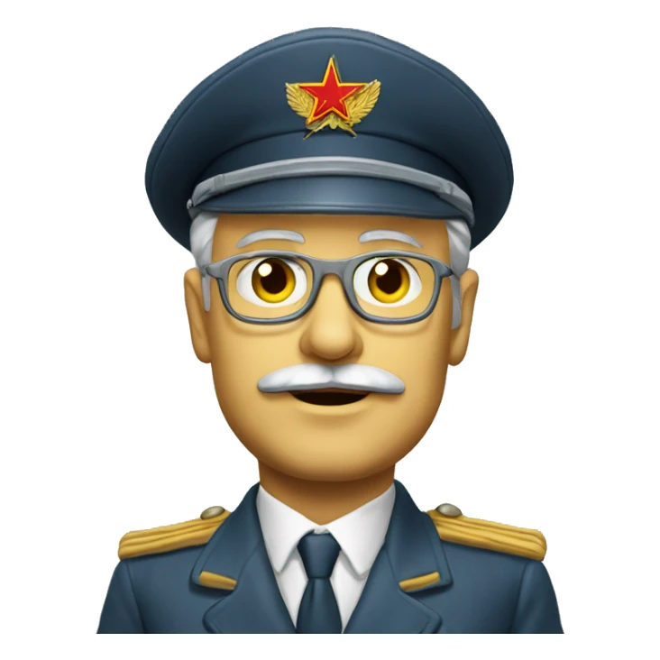 soviet engineer diplomat full scale photoealistic serious sticker