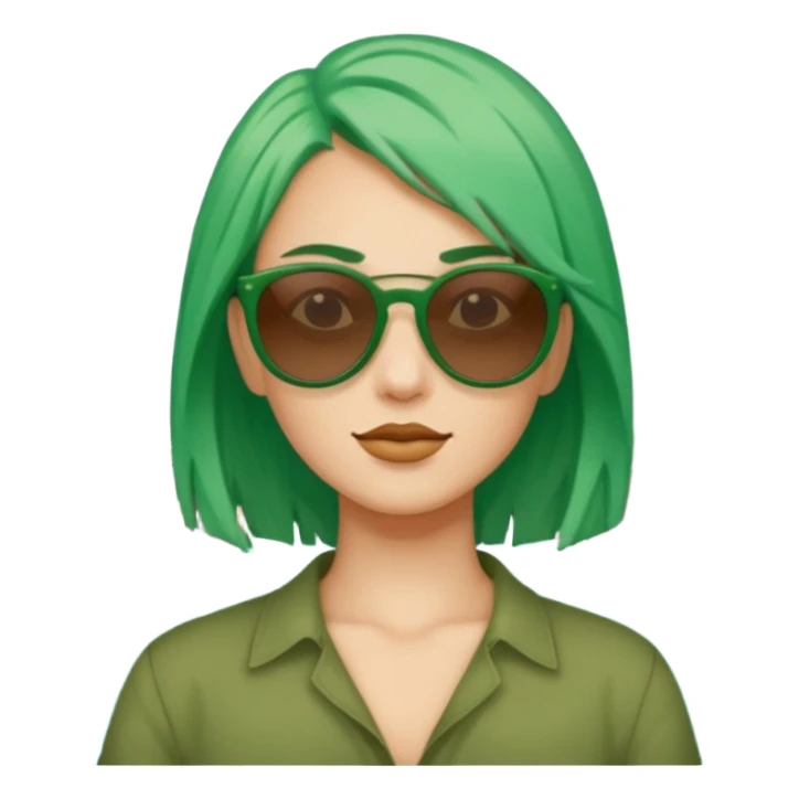 venice tourist green hair sticker
