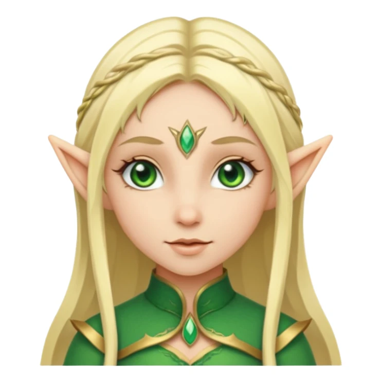Una hermosa elfa rubia de ojos verdes sticker