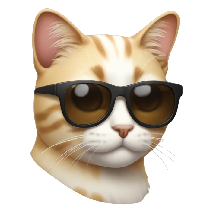 Cat with sunglasses sticker