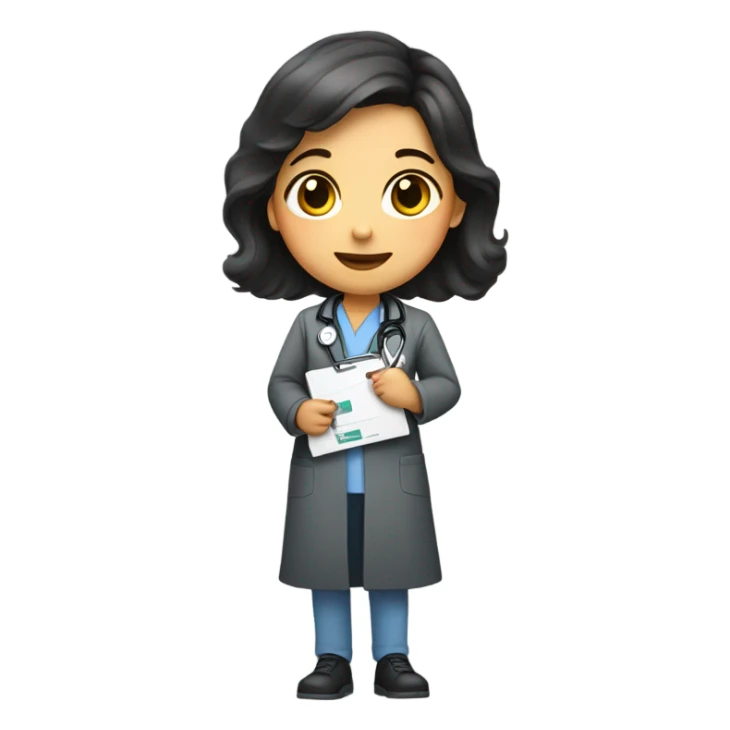 Radiologist is a girl with dark hair sticker
