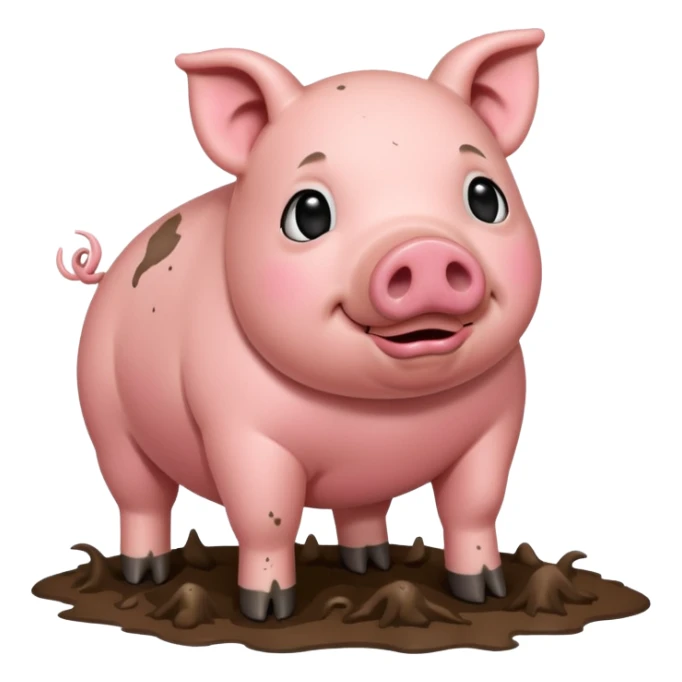 High resolution of  full body A pig sticker