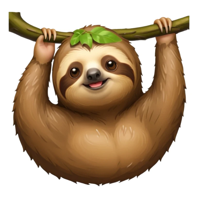 A relaxed sloth after the shower sticker