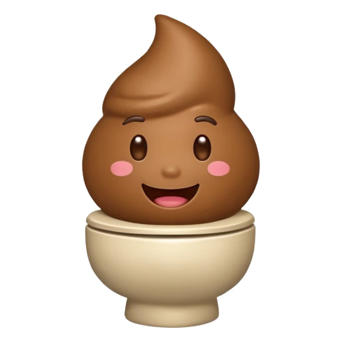 Emoji qui fait caca dans les toilettes  sticker