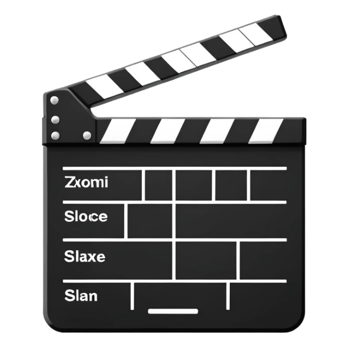 film slate reduced to pure geometric abstraction, two strokes maximum sticker