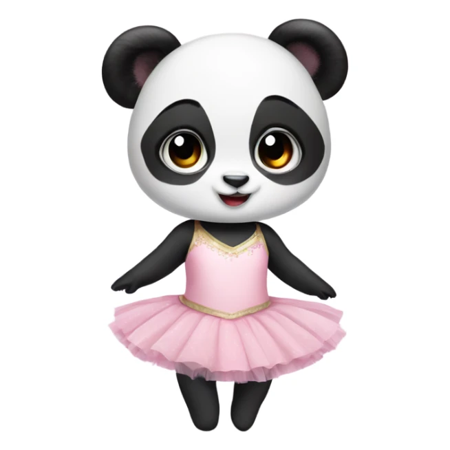 Baby panda in a ballerina costume  sticker
