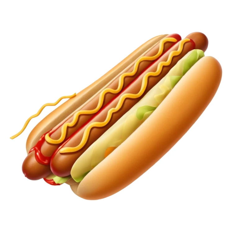 hot dog with french fries and ketchup sticker