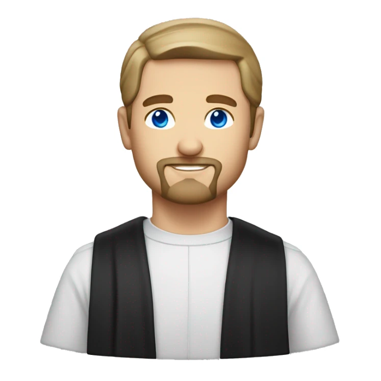 Caucasian Priest with blue eyes and goatee sticker