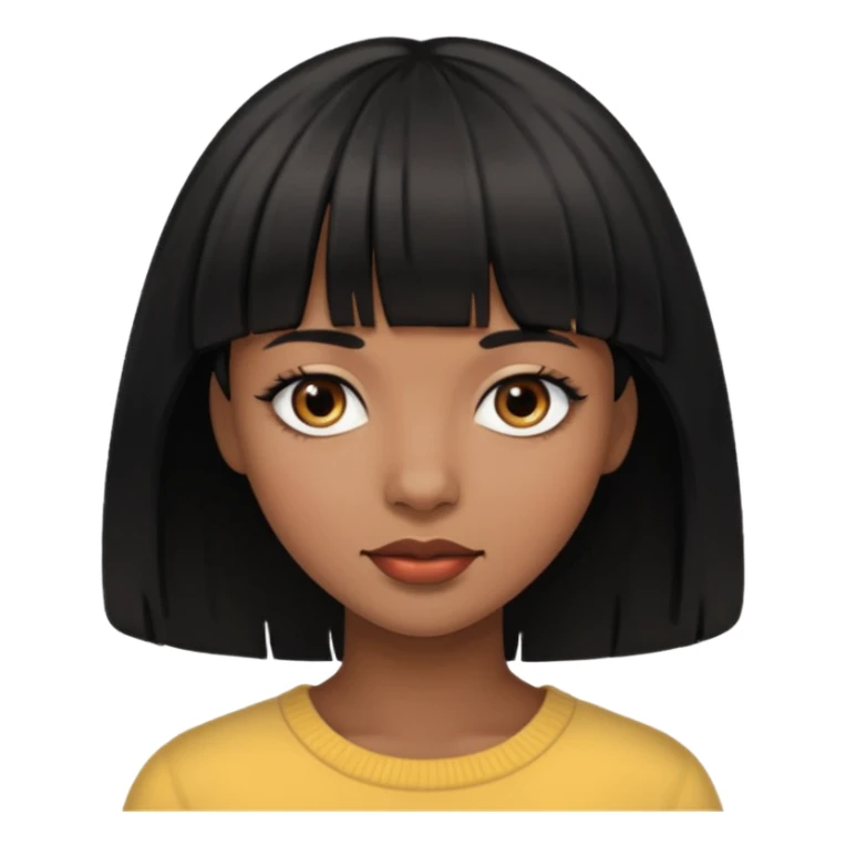 vampira gótica parda de cabelo preto e franja sticker