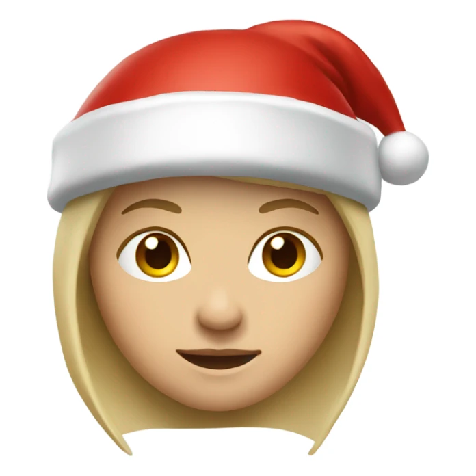 white spartan female wearing red santa hat sticker