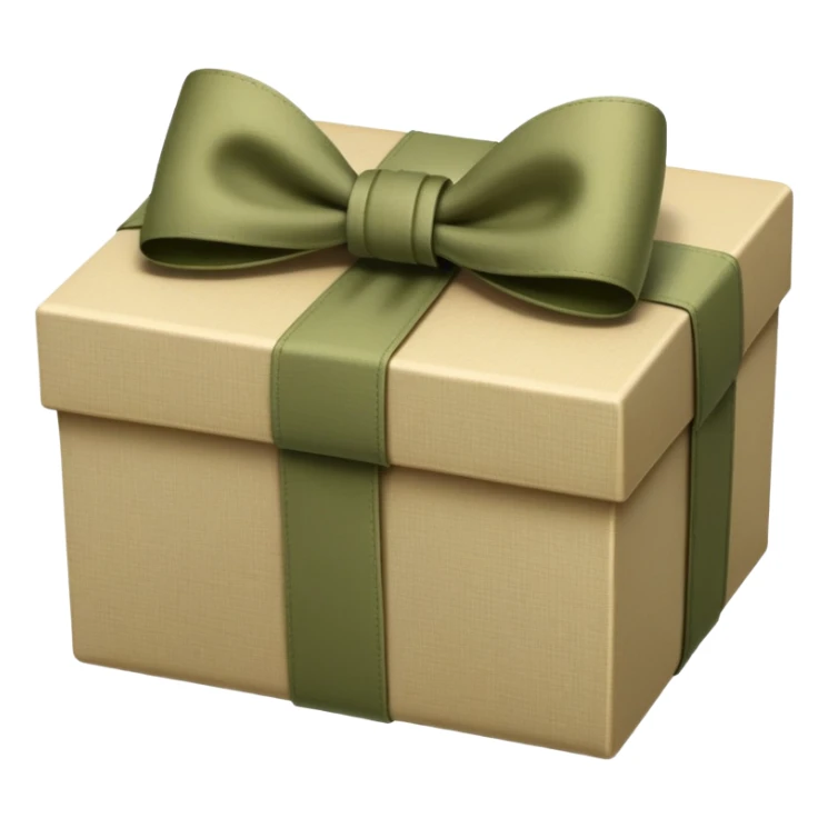 khaki bow box sticker