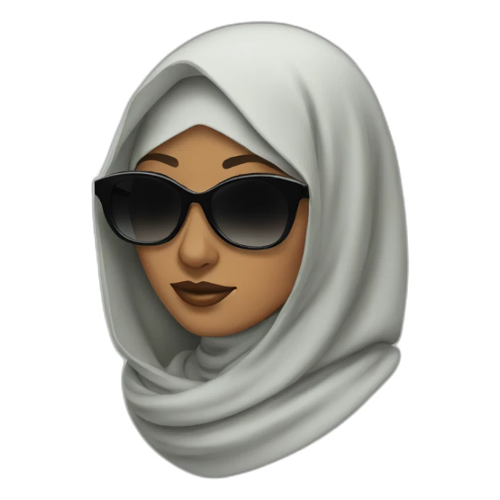 woman-wearing-hijab-and-black-sun-glasses sticker