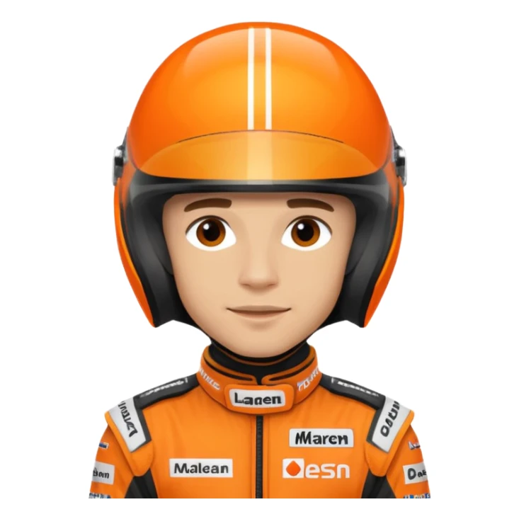 Lando Norris in mclaren race outfit sticker