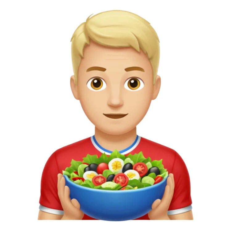 mach mir einen glücklichen mänlcihen sportler der sich gerade gesund ernährt sticker