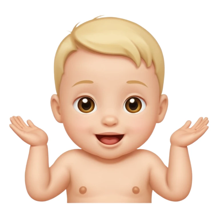 baby running joyful expression sticker