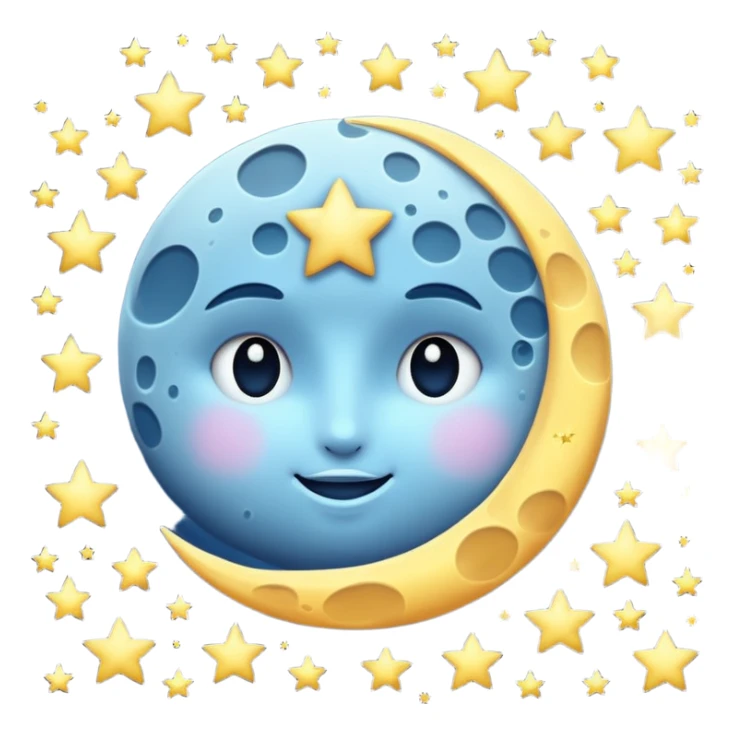 
esta noche solo las lula y estrellas sin fondo sticker