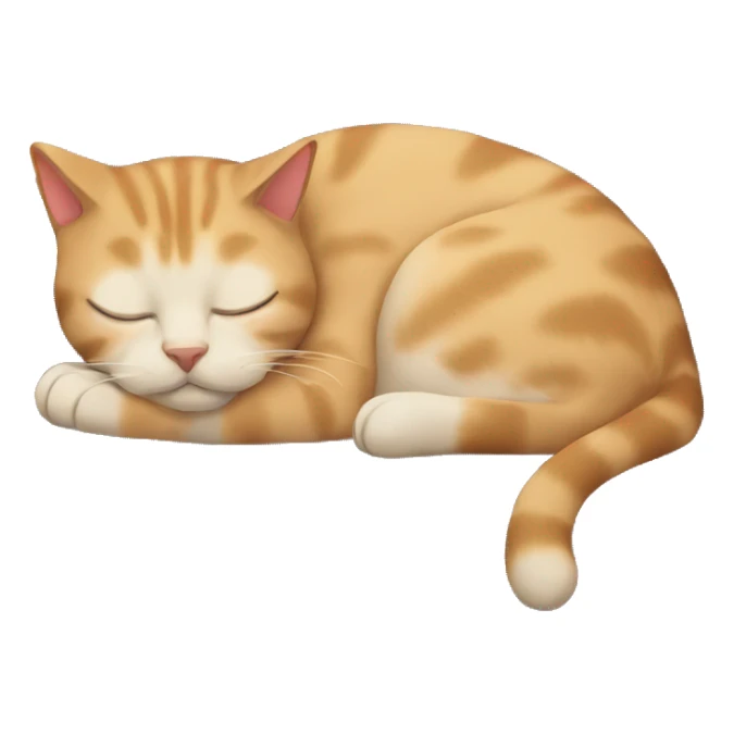 Sleeping cat sticker