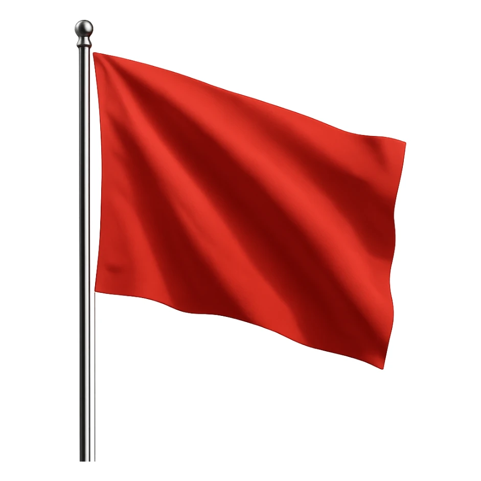 red flag, modern style, aesthetic, realistic look, clean background sticker