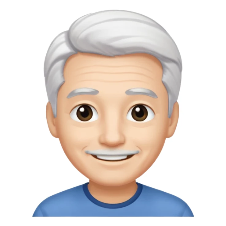 pure white hair,black eyebrows,cute mature Boy,  sticker