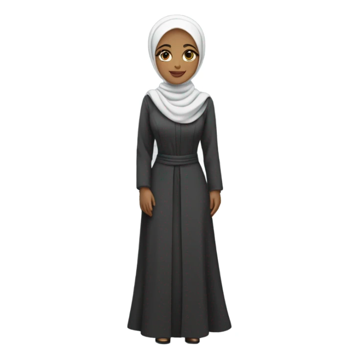 hijabi woman as a pretty girl boss sticker