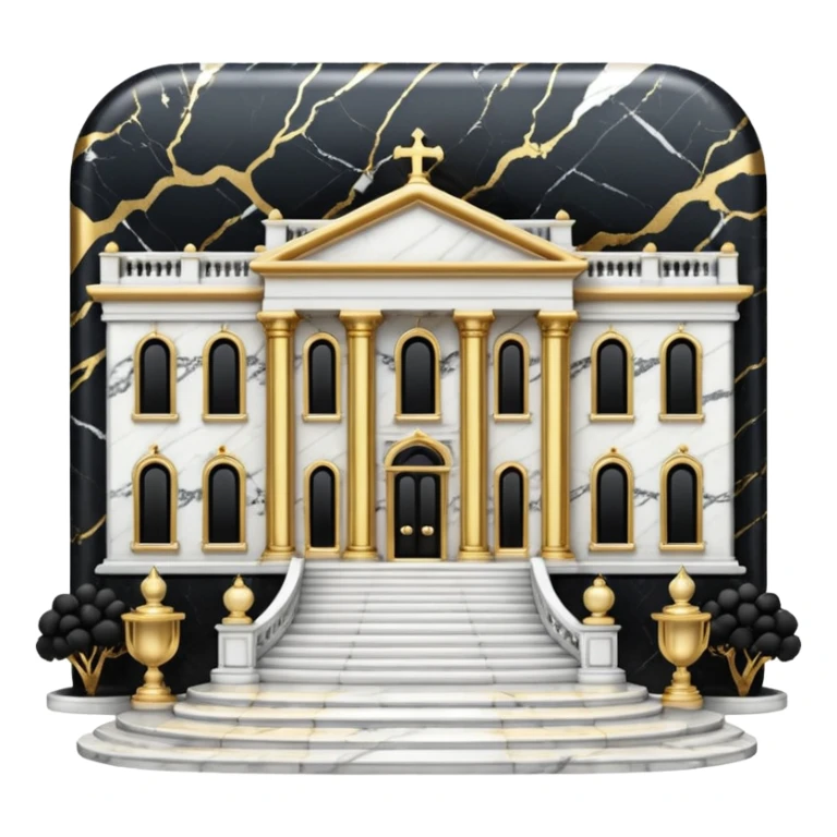 white and black expensive luxurious divine glorious beautiful gorgeous glittery marble mansion aesthetics with shiny gold accents sticker