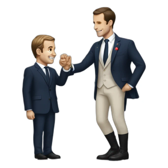 Macron qui fait un doigt d'honneur sticker