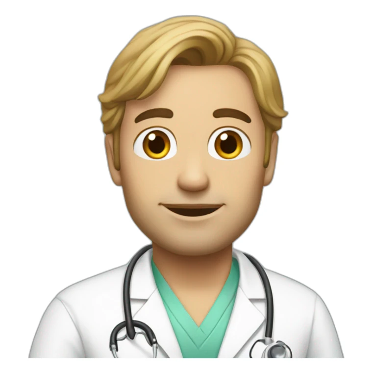 a white doctor godd morning sticker