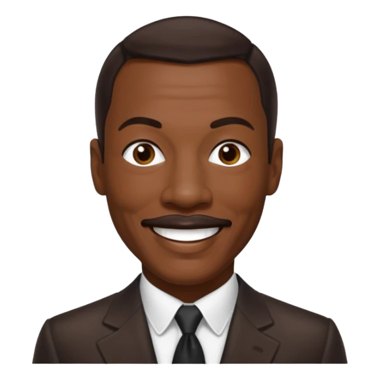 Eddie Murphy with dark brown hair sticker