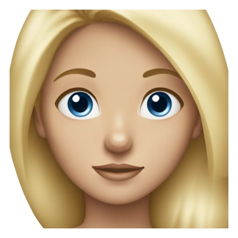 Blonde girl blue eyes holding spitz  sticker