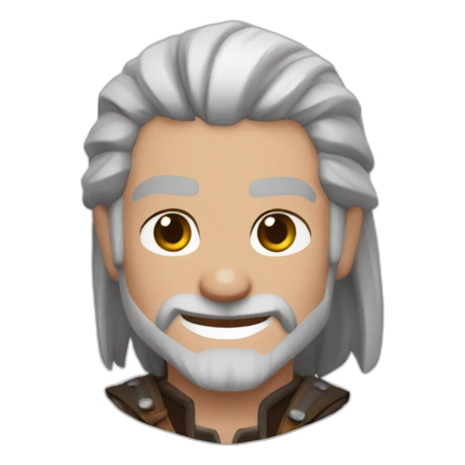 Geralt of rivia smiling sticker