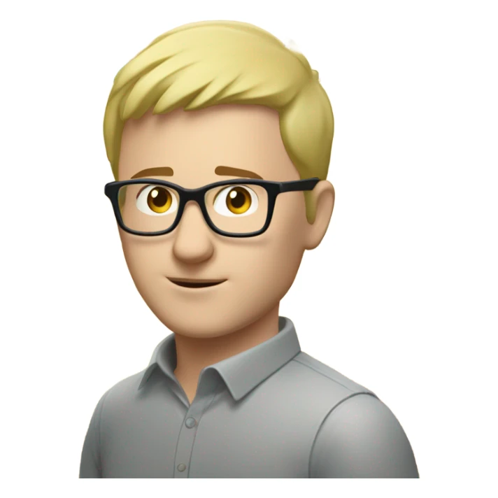 man looks, 35 specs short blond hair, european, tech nerd love pcb designing sticker