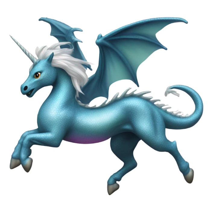 dragon flying on a unicorn  sticker