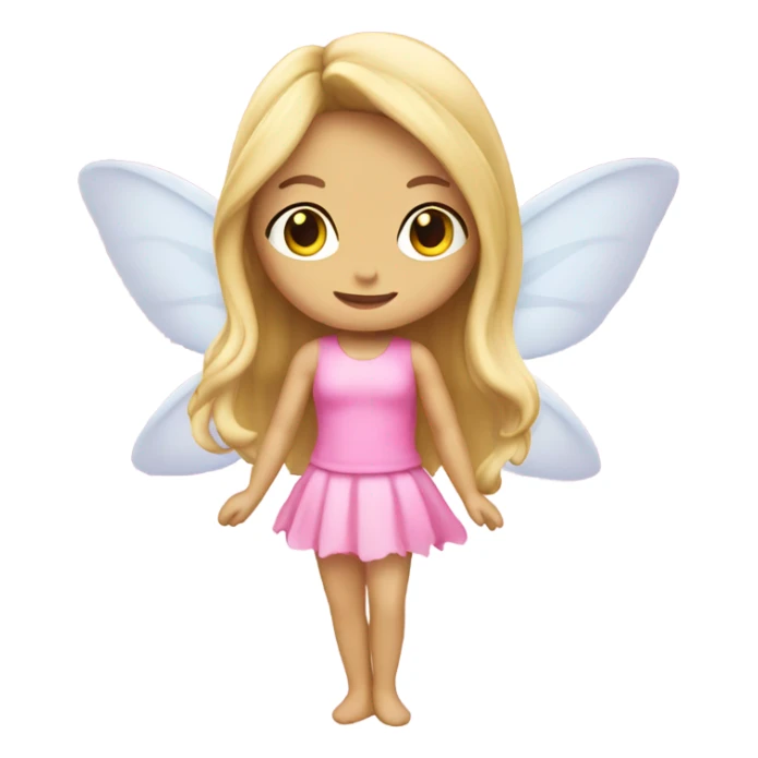   Blonde fairy pink outfit long hair sticker