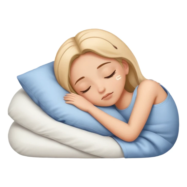 girl sleeping with ZZZ symbols above her head sticker