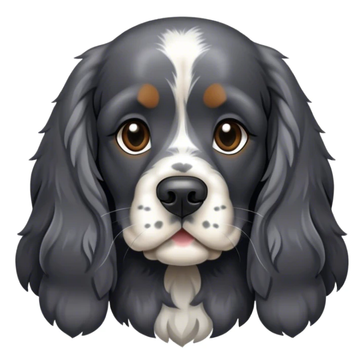dark grey and black merle english cocker spaniel  sticker