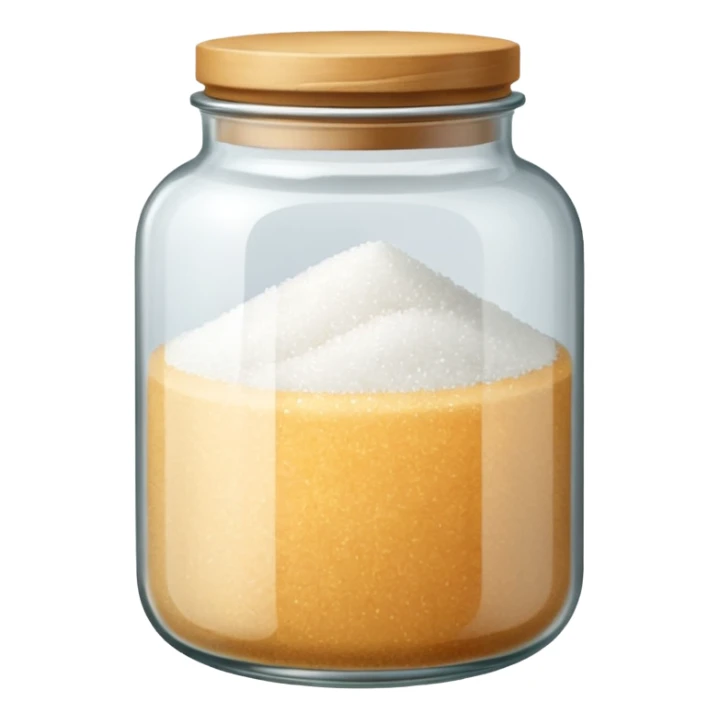 Jar of white sugar sticker