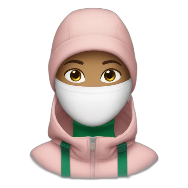 Lacoste black balaclava girl sticker