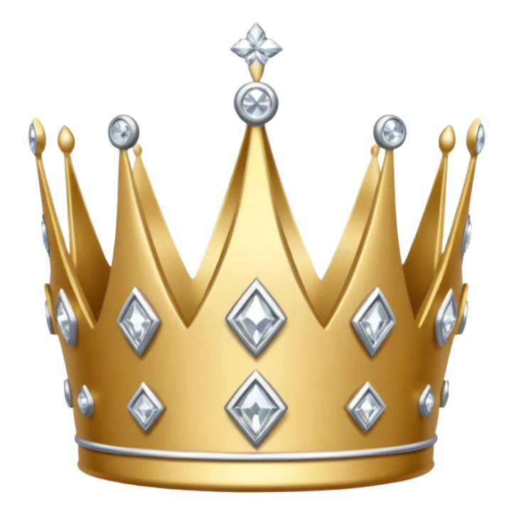 silver crown made of diamonds sticker