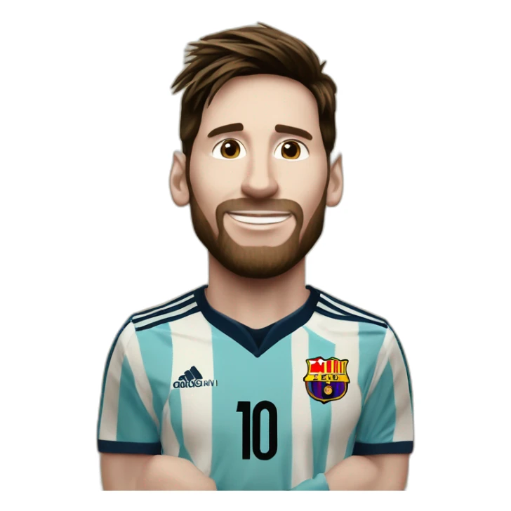 messi qui vole son 8 eme ballon d'or sticker