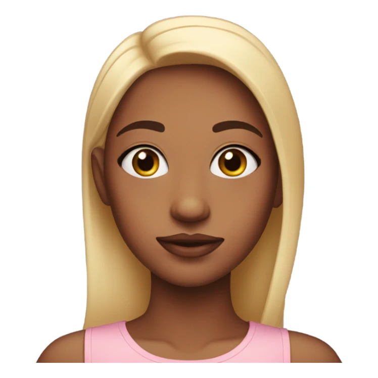 Girl with a lot of blush on  sticker