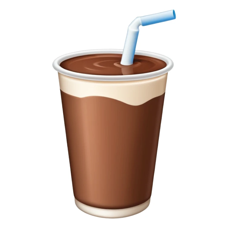 Chocolate milk cup with a Milk carton sticker