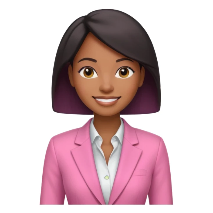 Black business woman in pink sticker
