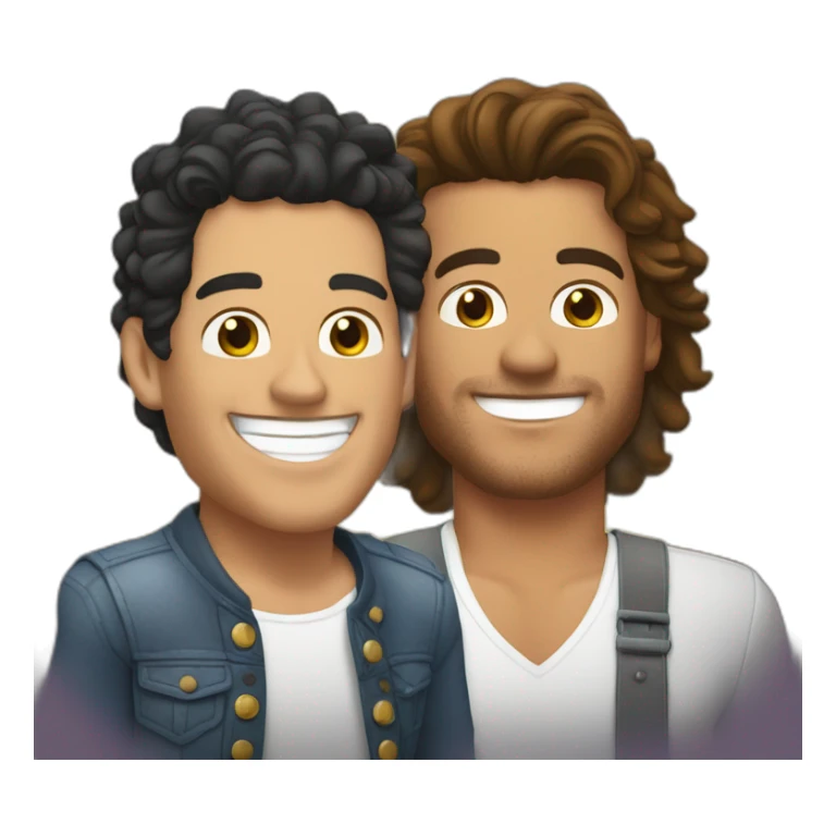 Carlos vives with a guy who looks like Romeo Santos sticker