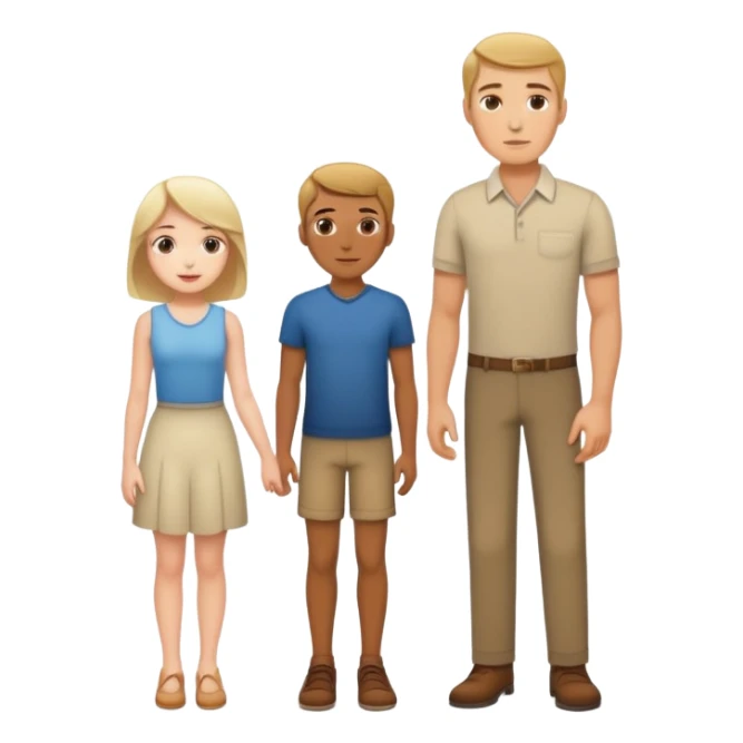 Short woman next to tall man sticker