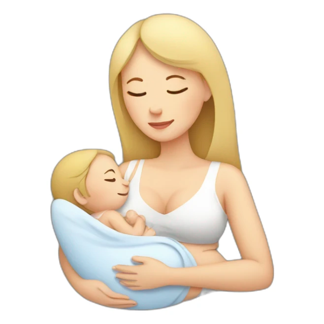 White woman breastfeeding her baby sticker