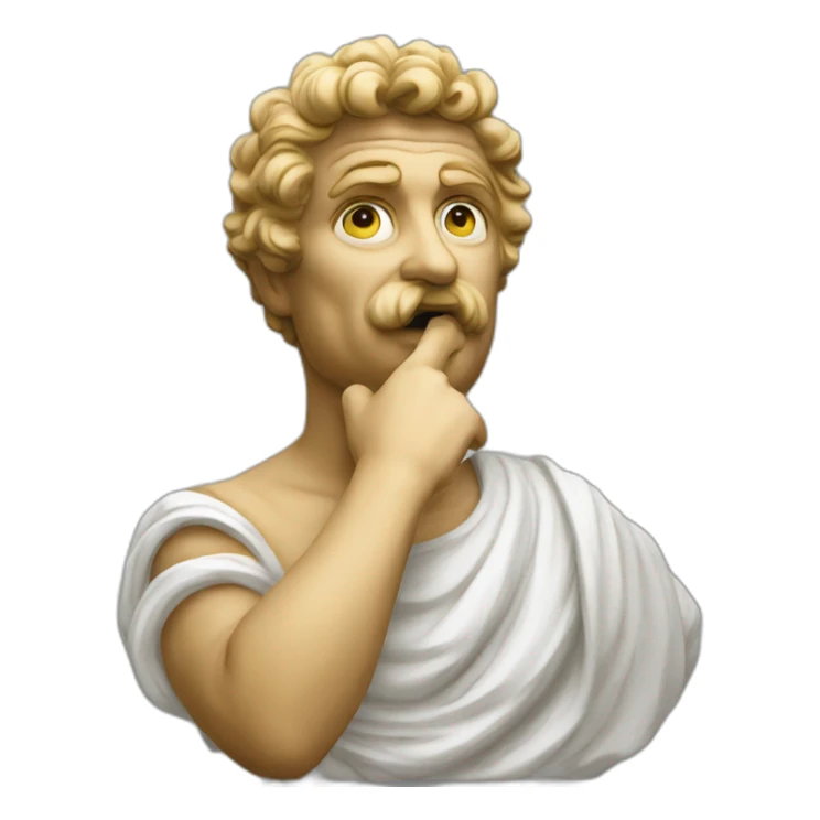 Italian statue saying shut up sticker