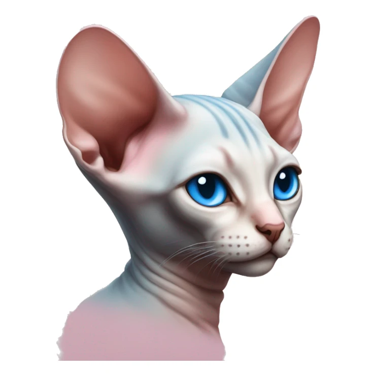 sphinx cat sleep-pink-blue eyes  sticker